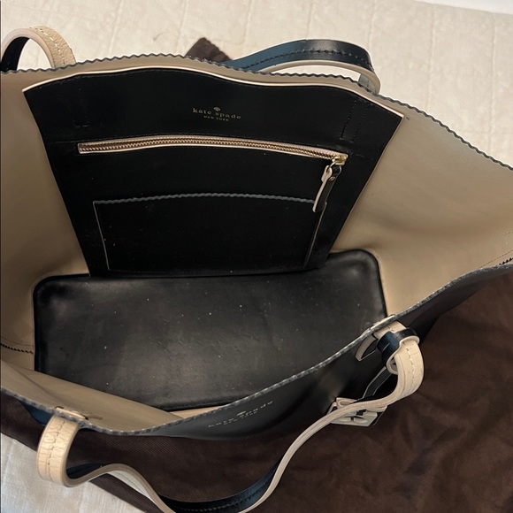 Kate Spade Black Leather Tote Bag - Picture 4 of 6